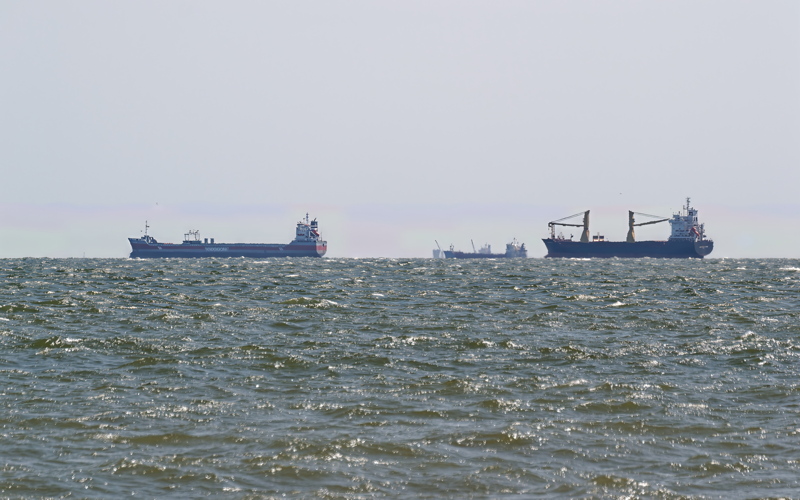 21 - Landscape with cargo vessels in Gdynia, Poland